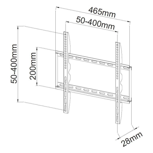 Uchwyt ścienny Tv Led/lcd 23-55 Cali 45kg Slim Biały